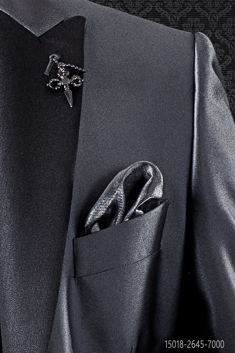 Grey Lurex Handkerchief