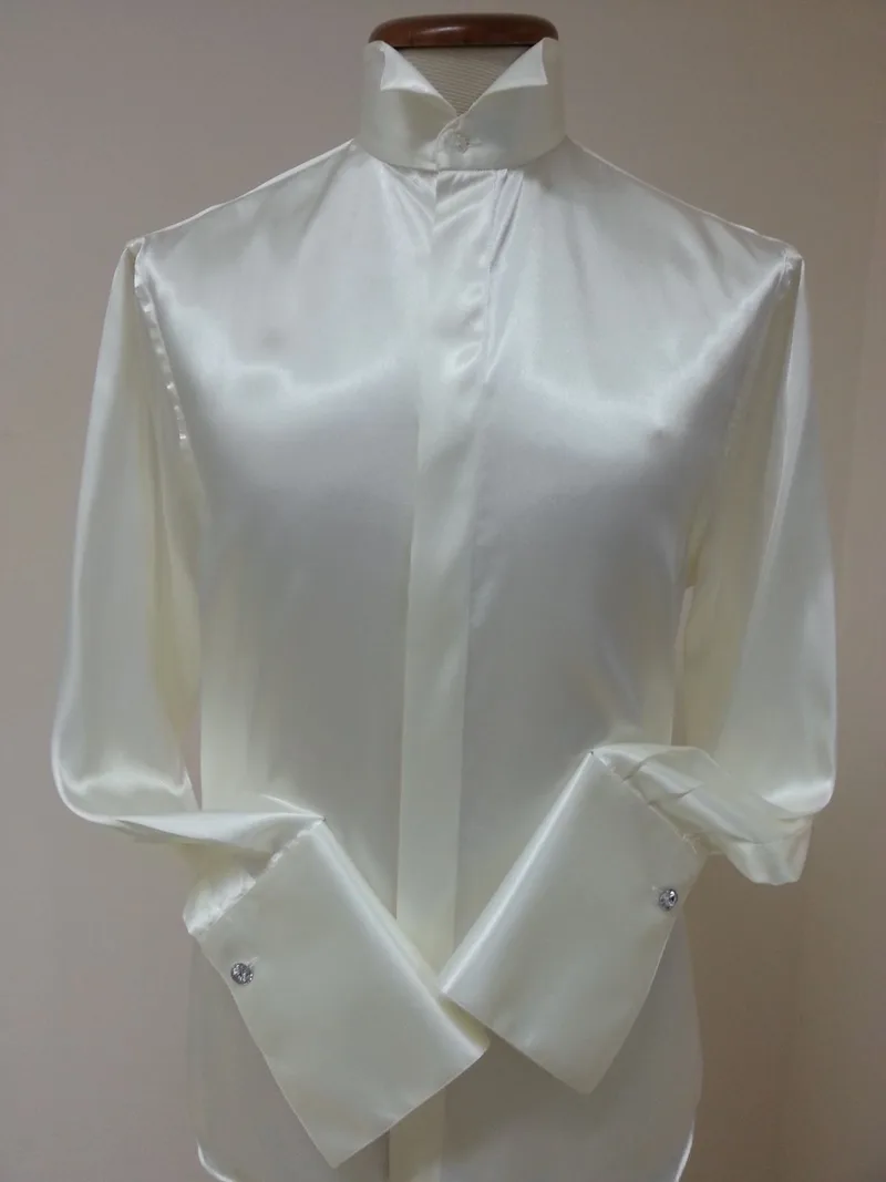 Camicia in raso avorio