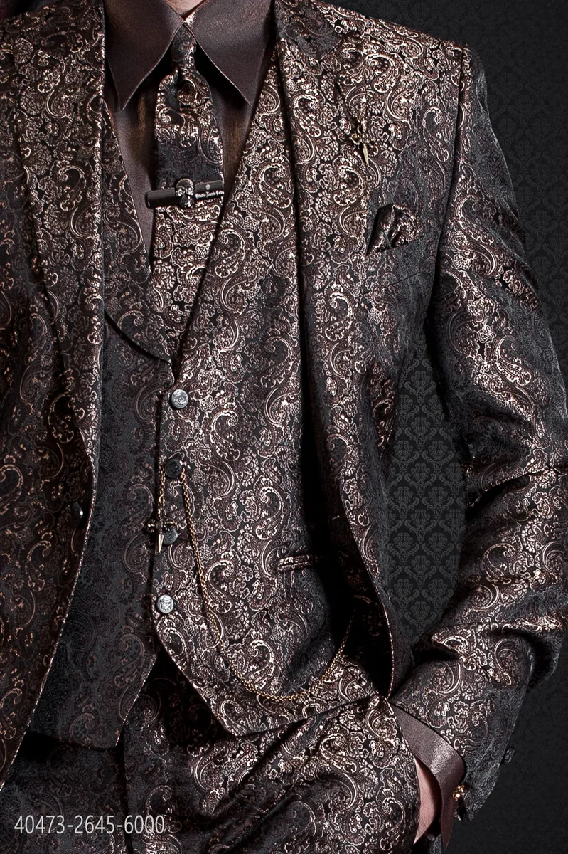 Camicia in lurex marrone