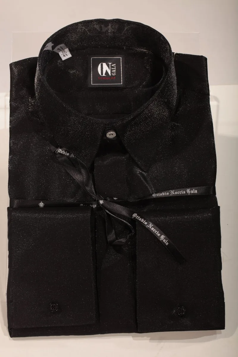 Hemd, schwarz, aus Lurex