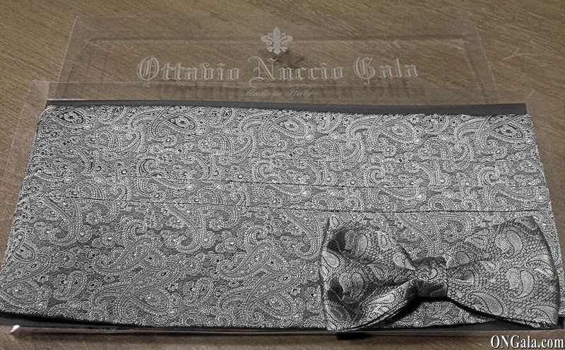 Ceinture de smoking et nœud papillon en polyester