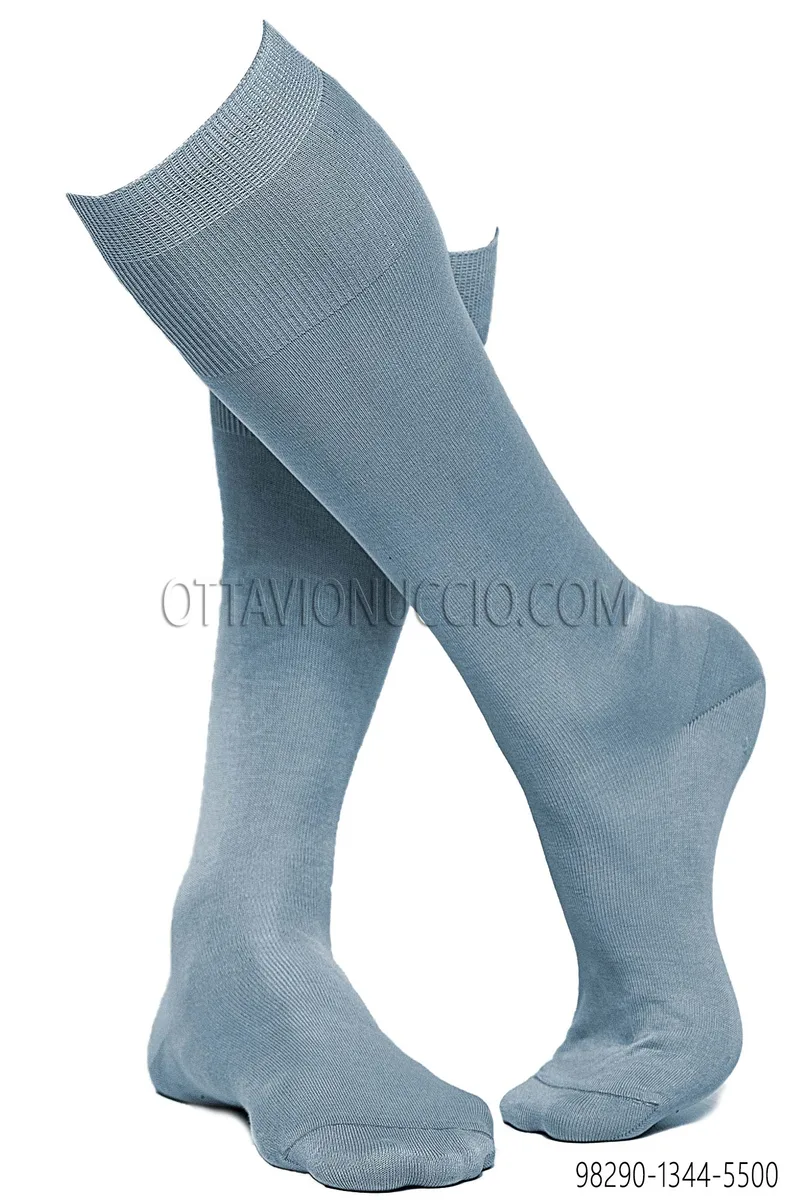 Calze celesti in cotone