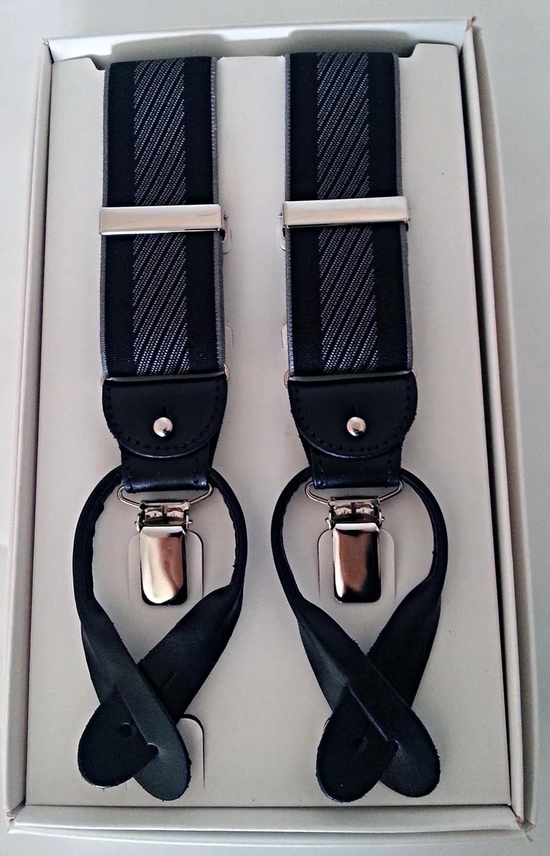 Schwarze Hosenträger aus Elastikband