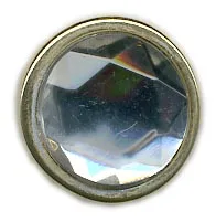 Gemelli forma tonda finitura oro con pietra crystal