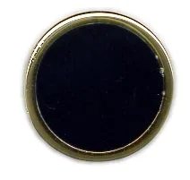 Gemelli finitura oro forma tonda smaltati nero