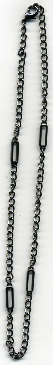 Gunmetal grey wide link chain