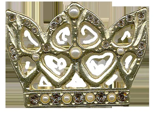 Anstecknadel in Kronenform mit Goldfinish
