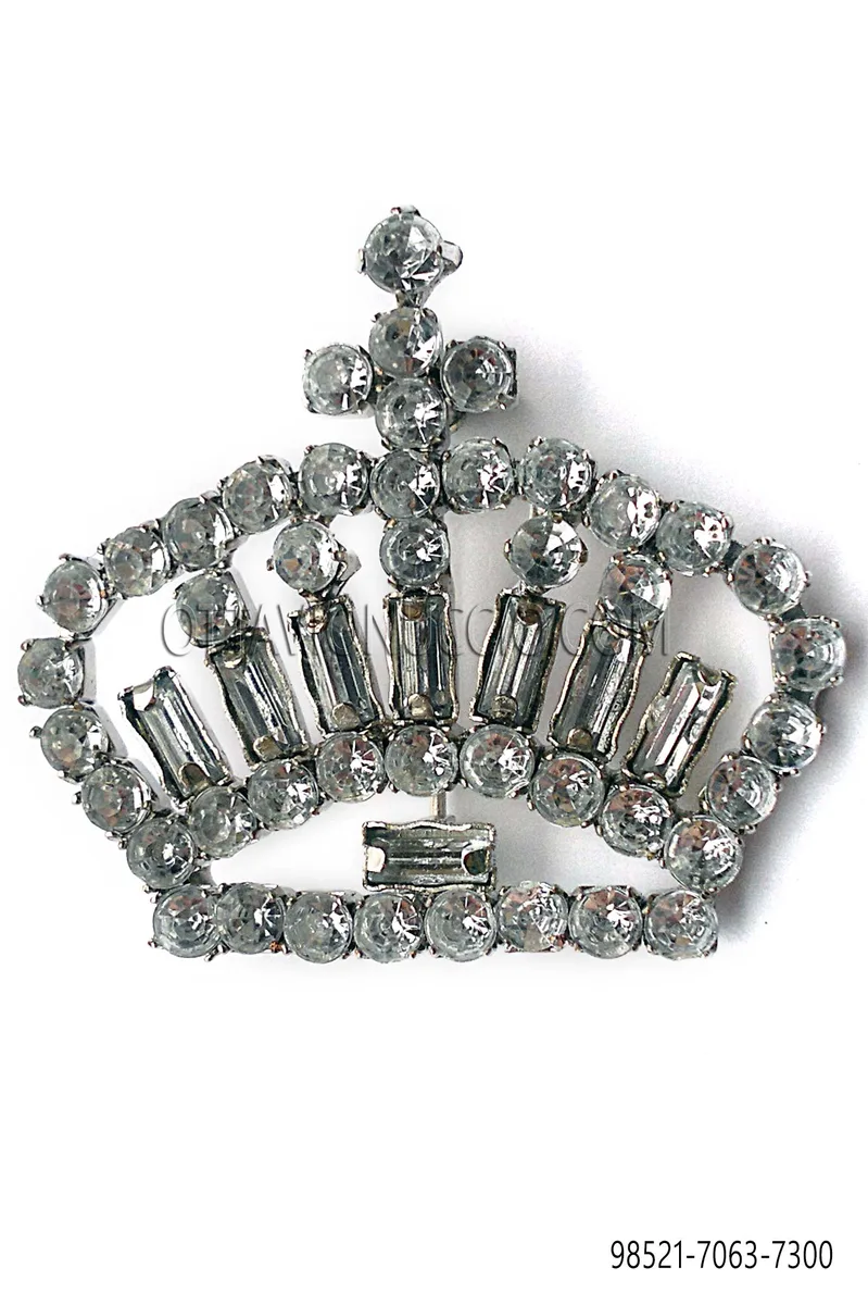 Spilla corona cristallo