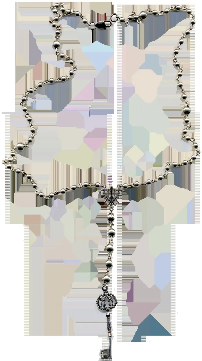 Collar y colgante bañados en plata