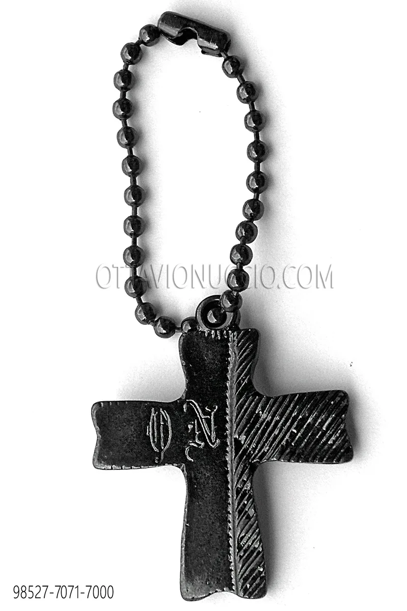 Pendentif croix gris canon de fusil