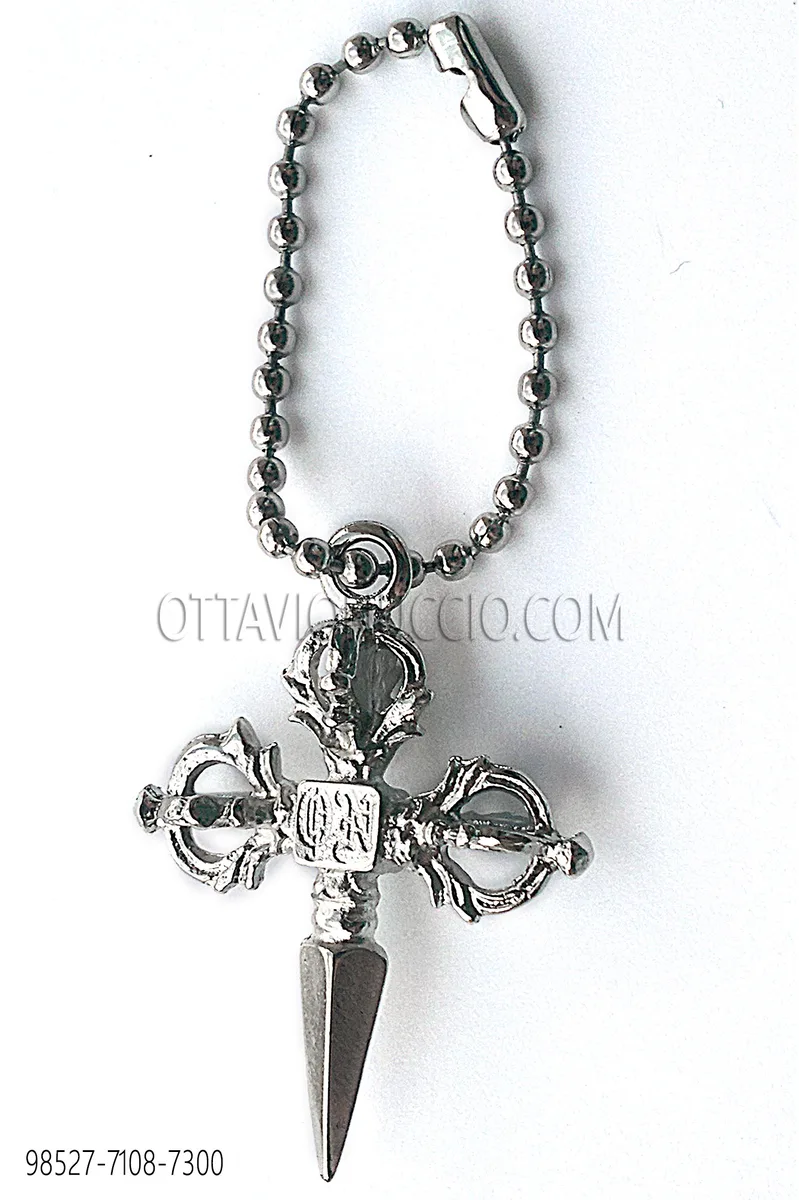 Pendentif croix gothique nickel