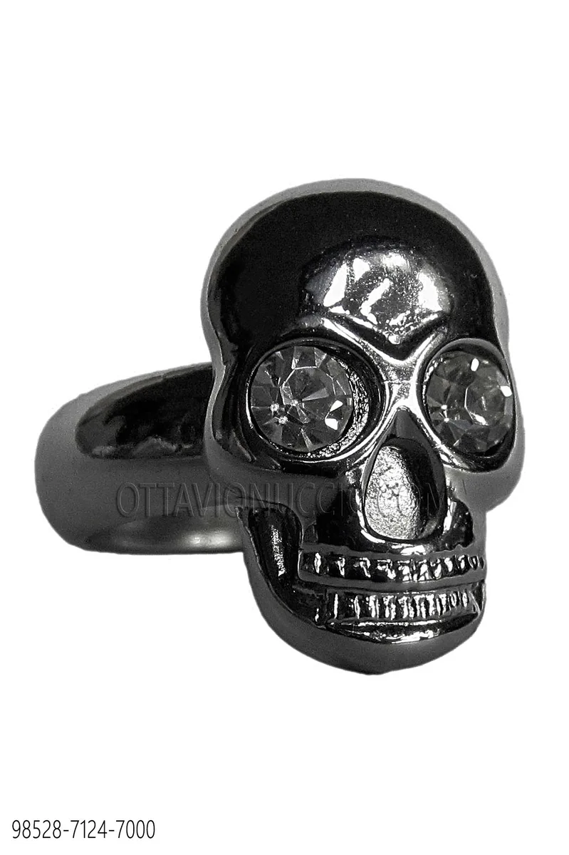 Anello teschio canna fucile