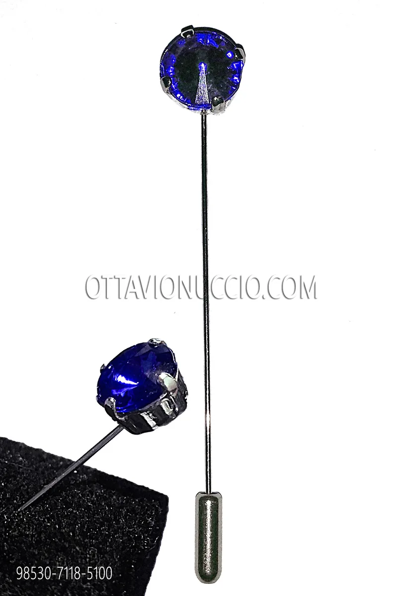 Spillone pietra blu zaffiro