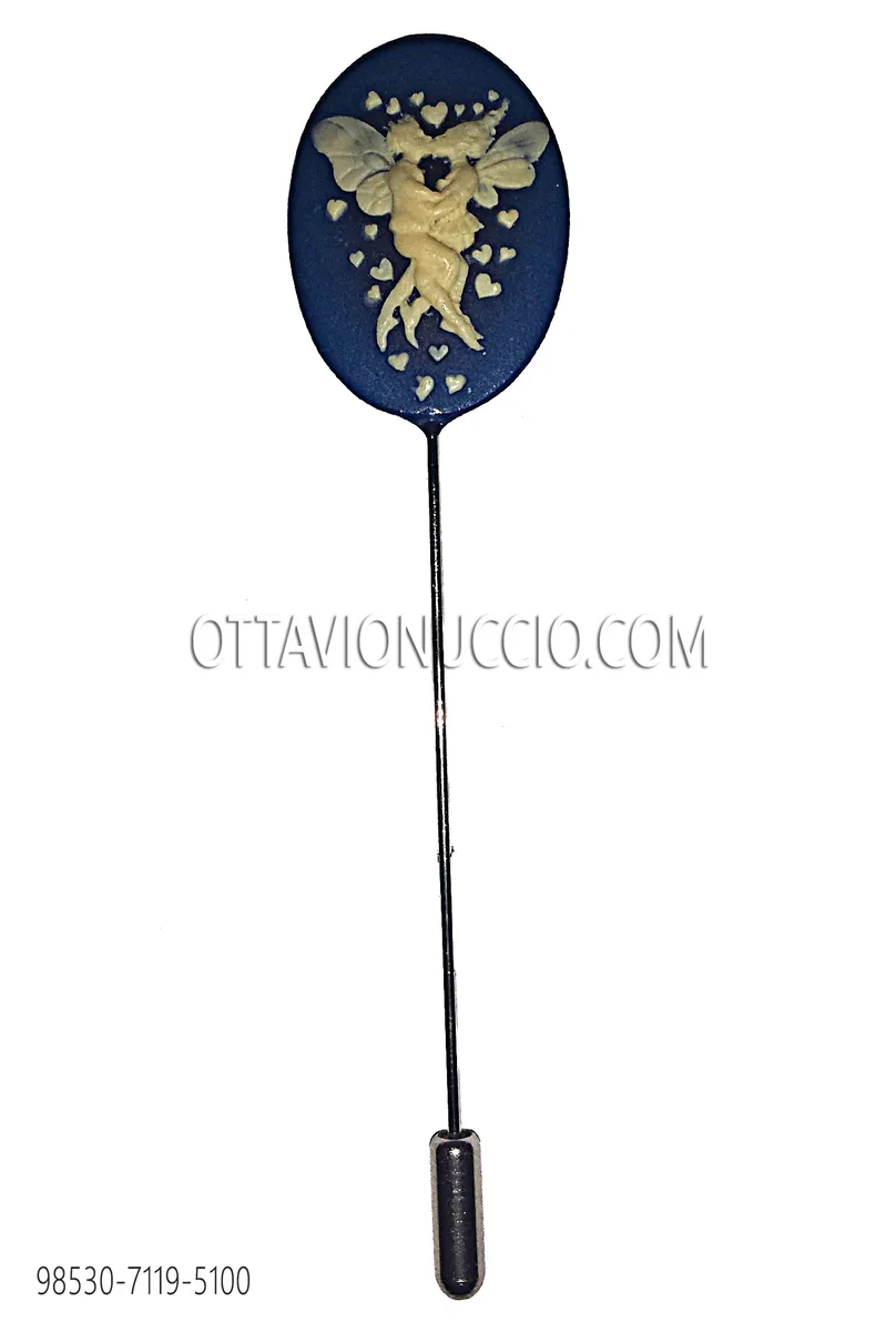 Spillone cammeo blu