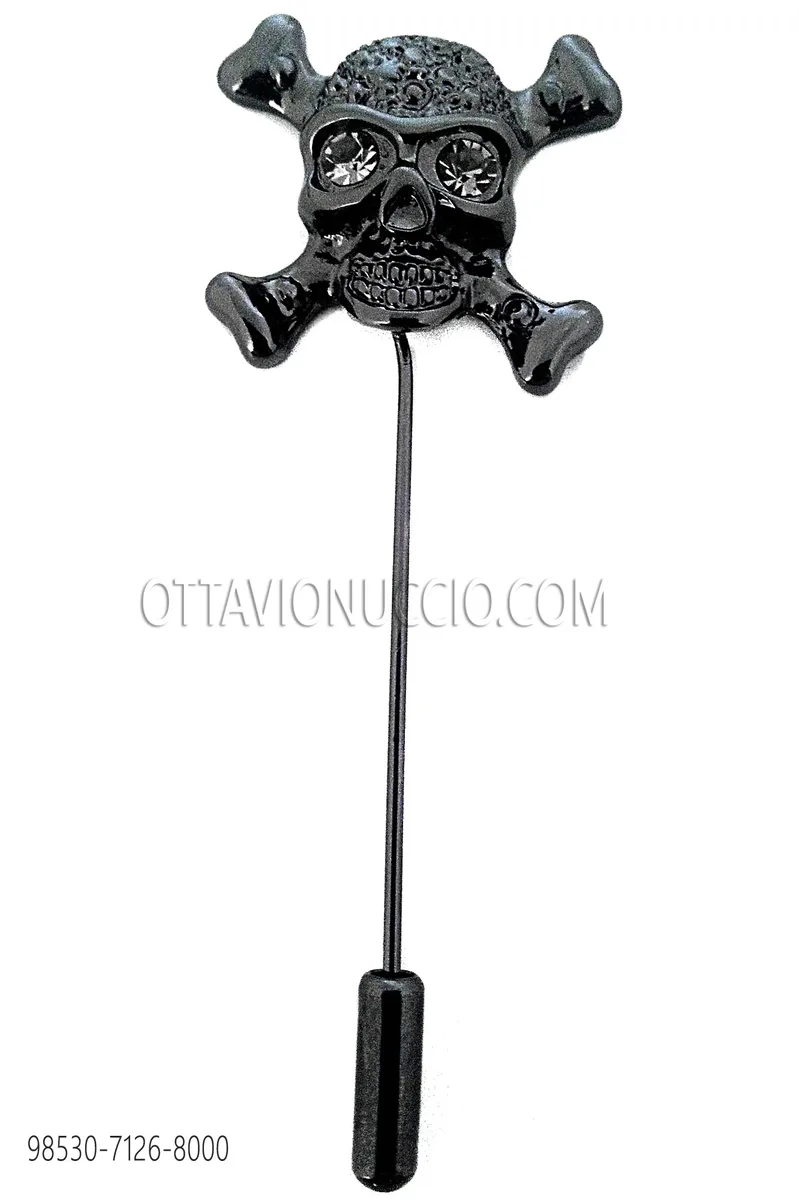 Alfiler calavera negro