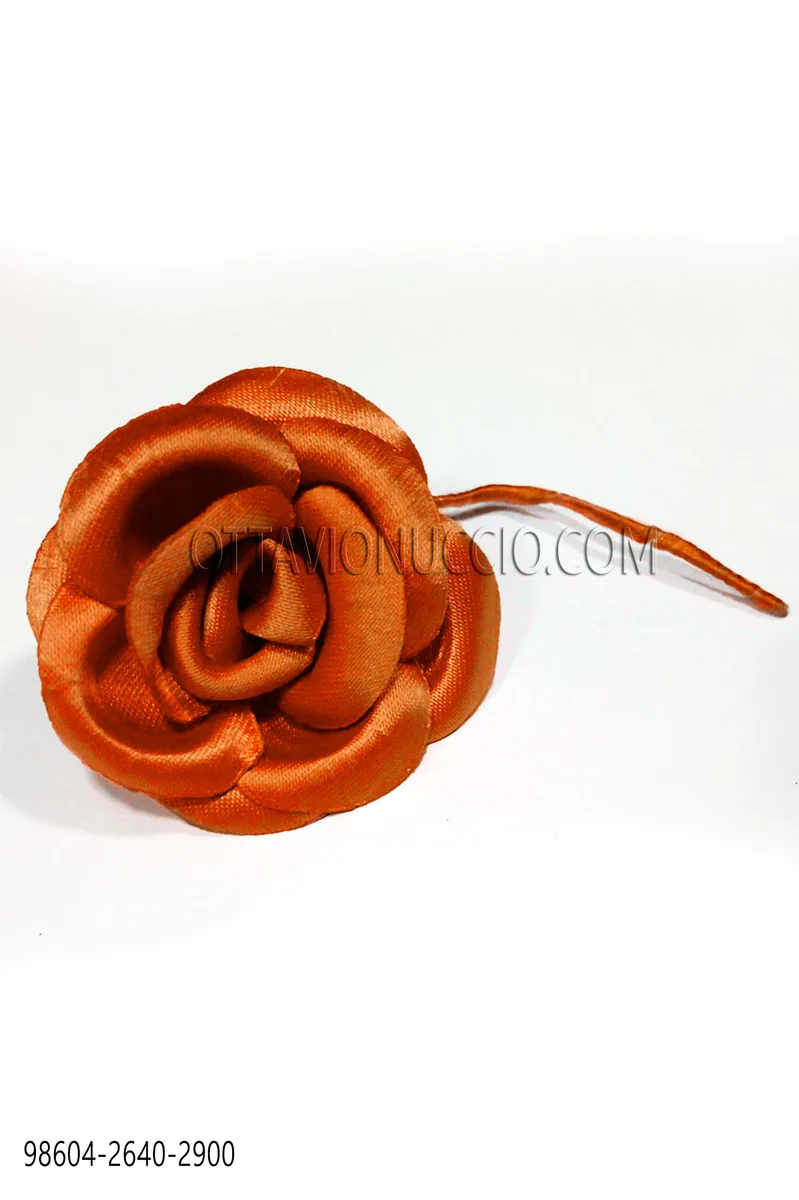 Ansteckblume, orange, aus Satin