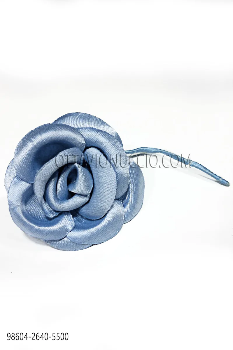Sky Blue Satin Flower