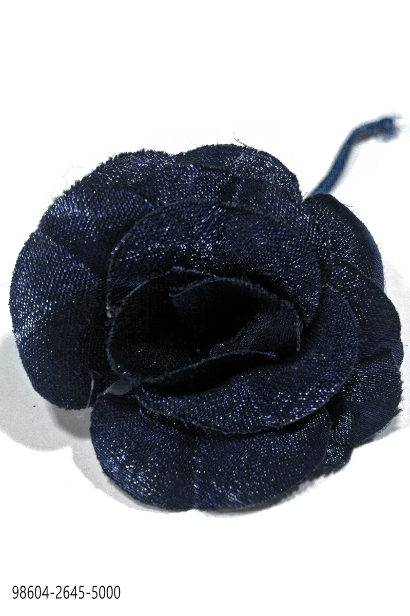 Blaue Ansteckblume aus Lurex