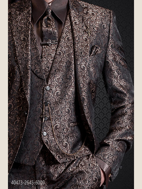 Camicia in lurex marrone