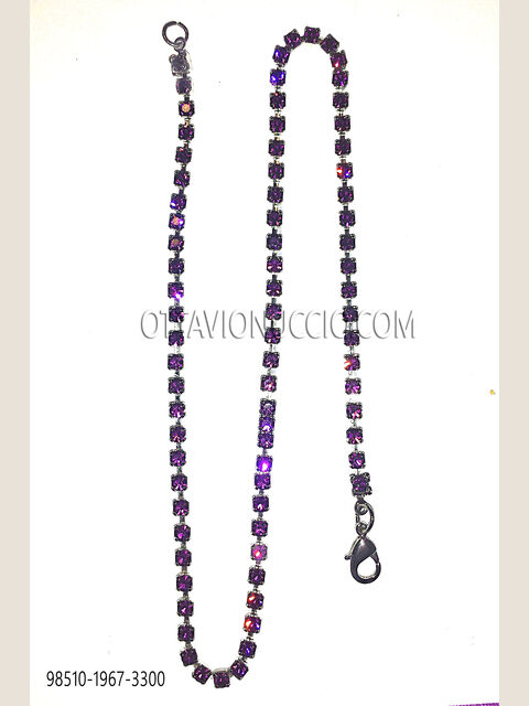 Catenina nichel con strass viola