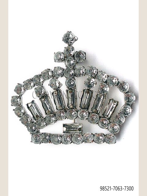 Spilla corona cristallo