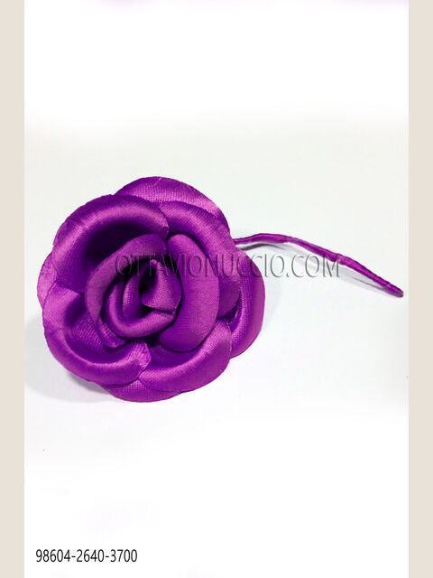 Fiore in raso viola