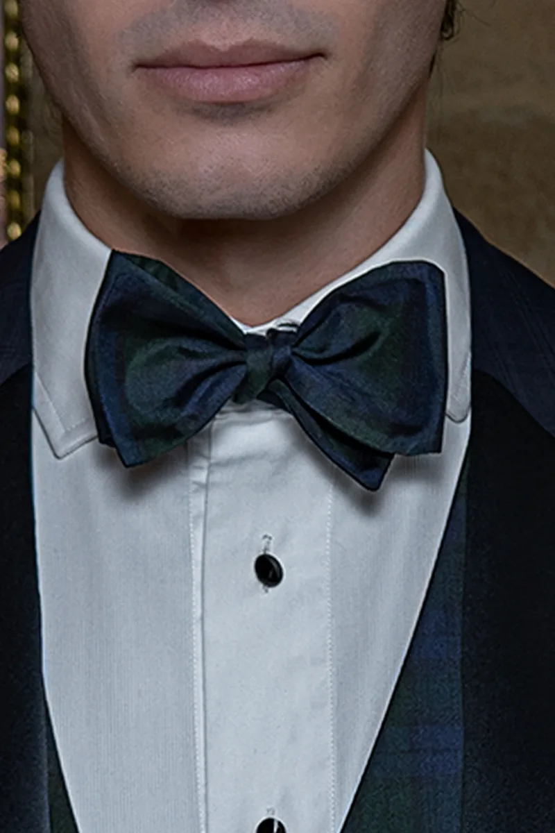 Vestito smoking uomo da red carpet blu a quadri 2