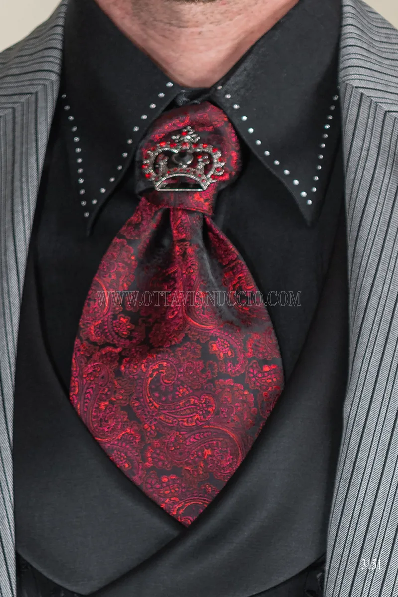 Frac uomo sposo steampunk gotico gessato grigio 5