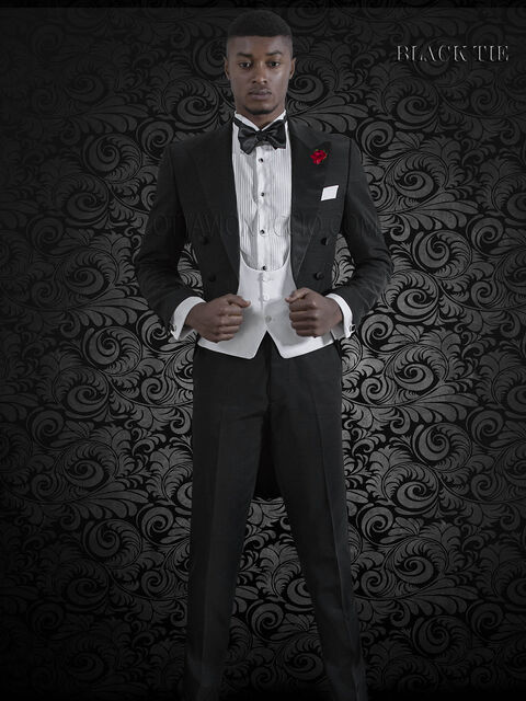 Frac nero stile moderno da matrimonio | Abito uomo elegante