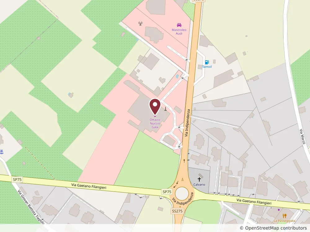 Mappa della zona intorno a S.S. 275, Km 21,400, 73039 Tricase (LE), Italia